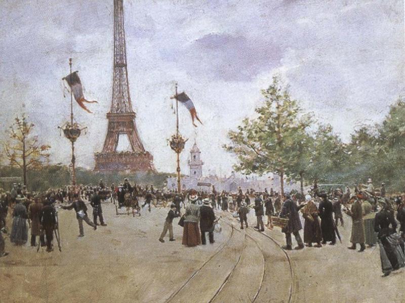 cesar franck entrabce to the exposition universelle by jean beraud